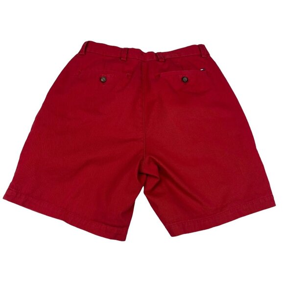 Tommy Hilfiger Pleated Front Causal Chino Shorts Mens Red‎ Size 30 (K10238) - Picture 5 of 7